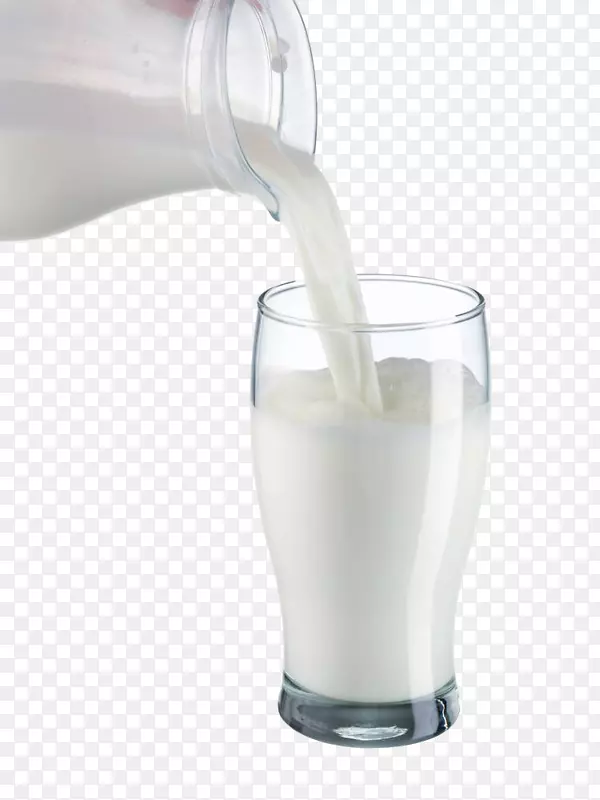 倒入杯子里的牛奶