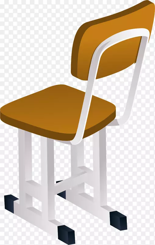 学生椅木椅子矢量