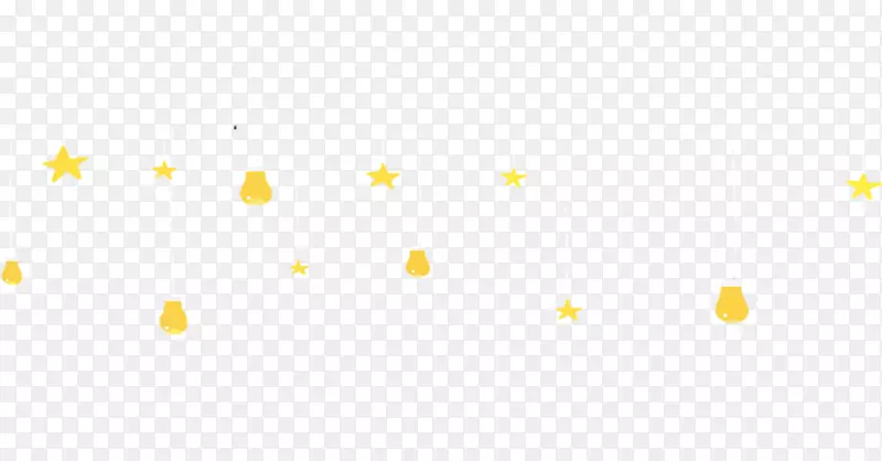 黄色星星灯泡挂饰