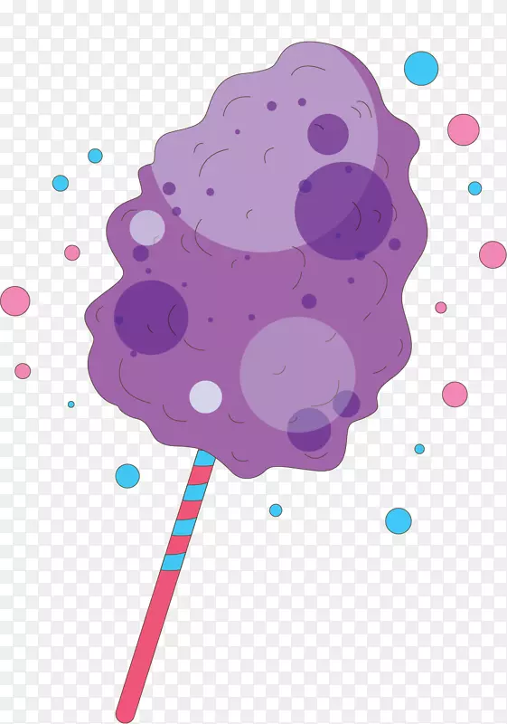 紫色棉花糖