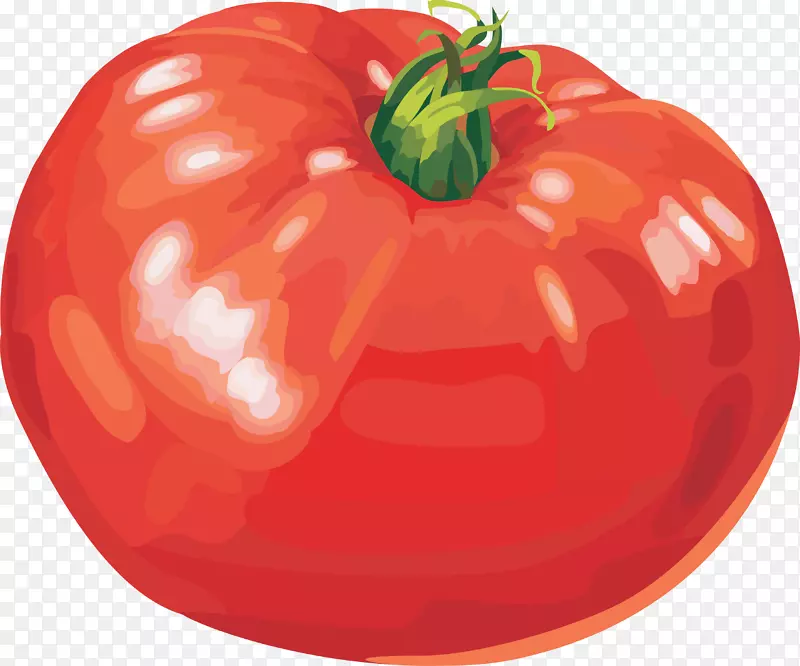 卡通红色番茄免抠素材