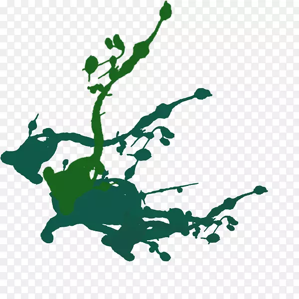 中国风水彩树枝