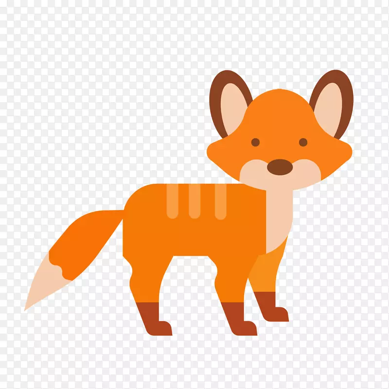 一只橙色的小狐狸