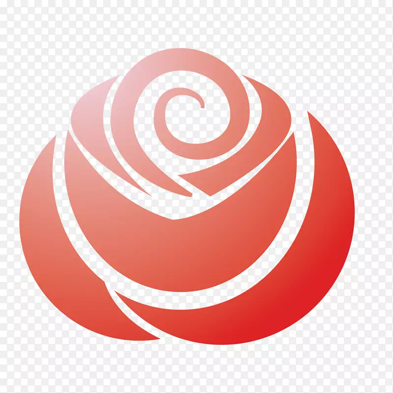 红色玫瑰花图标设计
