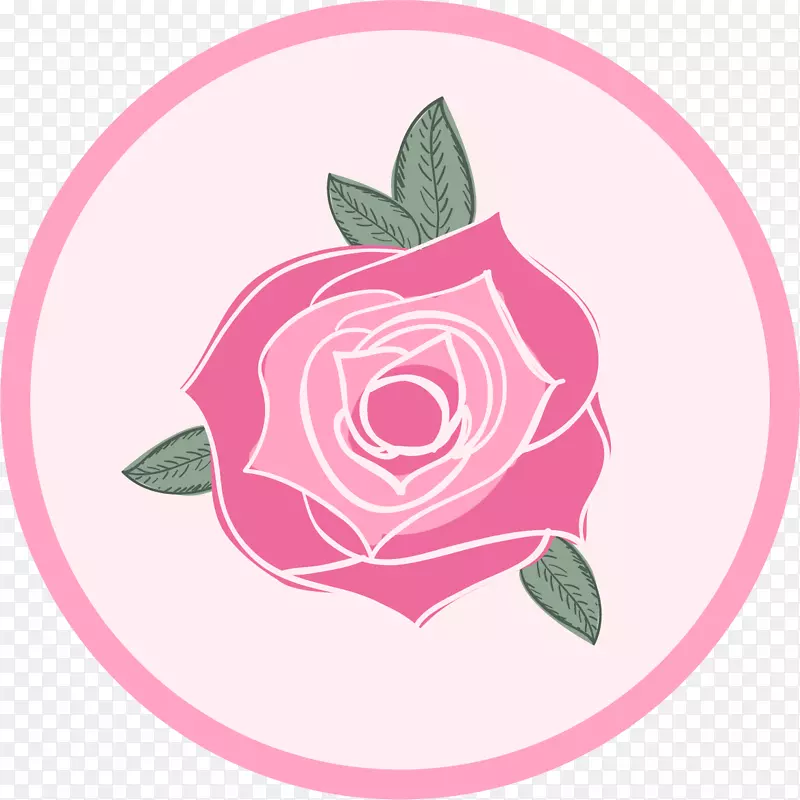 手绘花蔷薇图标