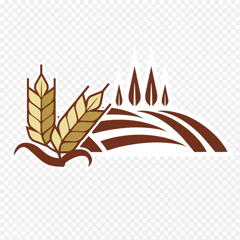 简洁农业稻田大麦logo