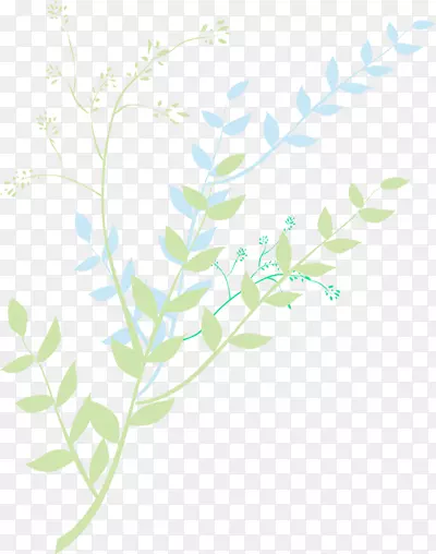 春季蓝绿色树叶纹理