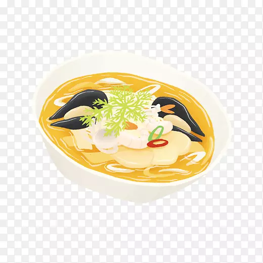 白色圆碗美食元素