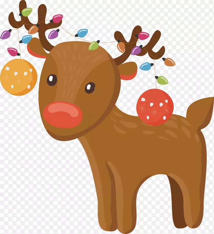 可爱圣诞节卡通麋鹿