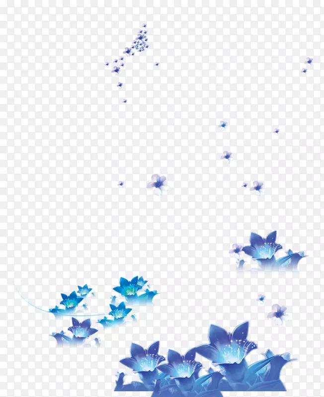 蓝紫色梦幻花朵