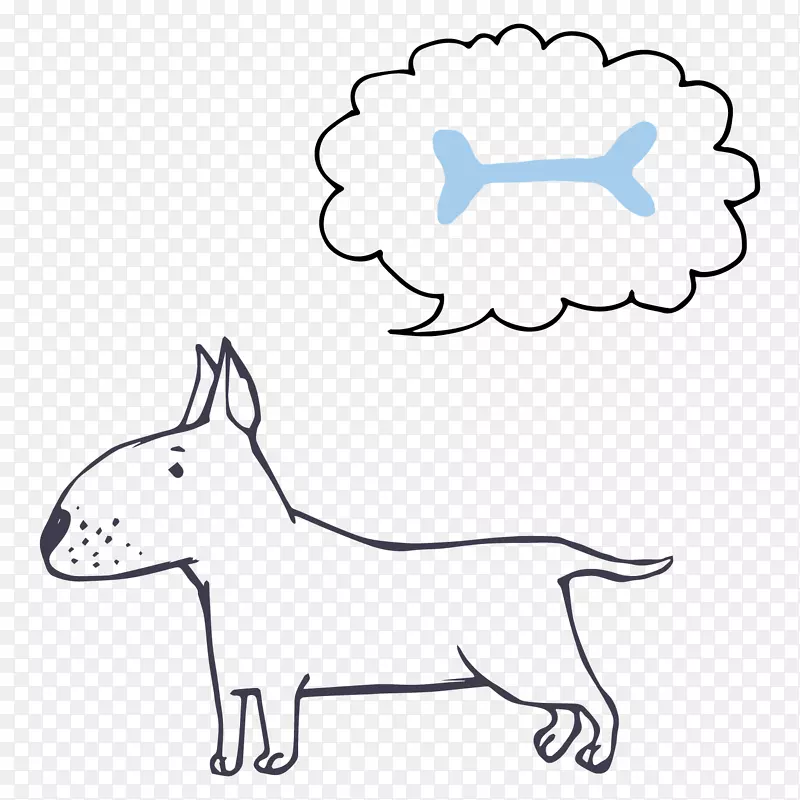 想吃骨头的狗狗矢量