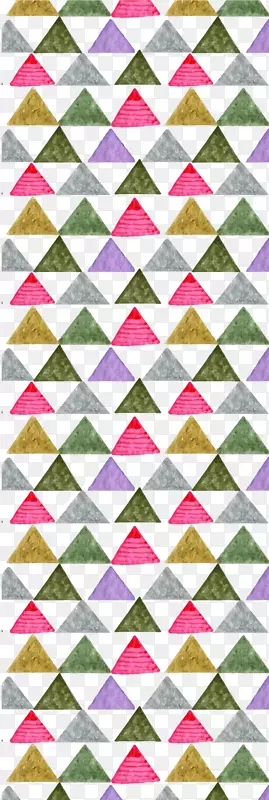 彩色水彩绘三角形矢量图