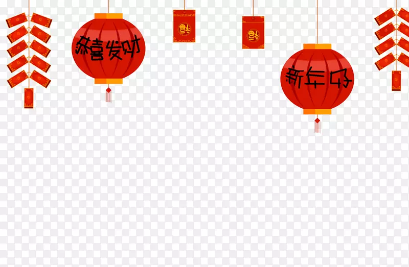 喜庆中国年装饰挂饰插图