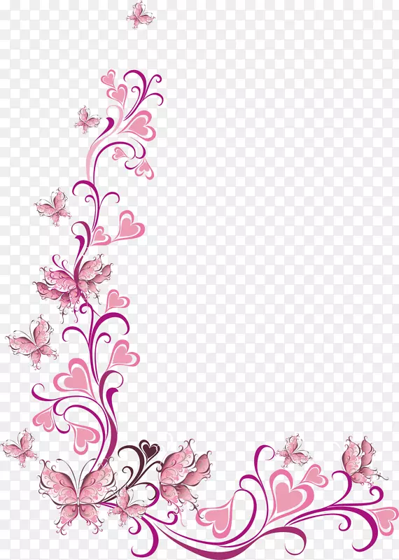 粉色藤蔓装饰