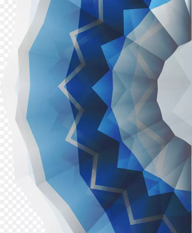 创意蓝色三角形海报设计