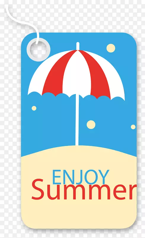 享受夏季沙滩伞吊卡
