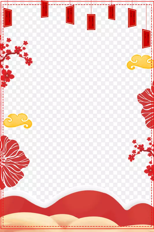 中国风红色喜庆新年边框装饰