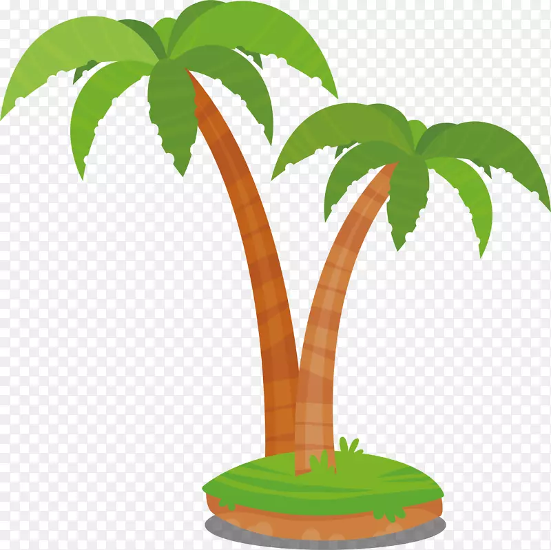 创意绿色椰树设计