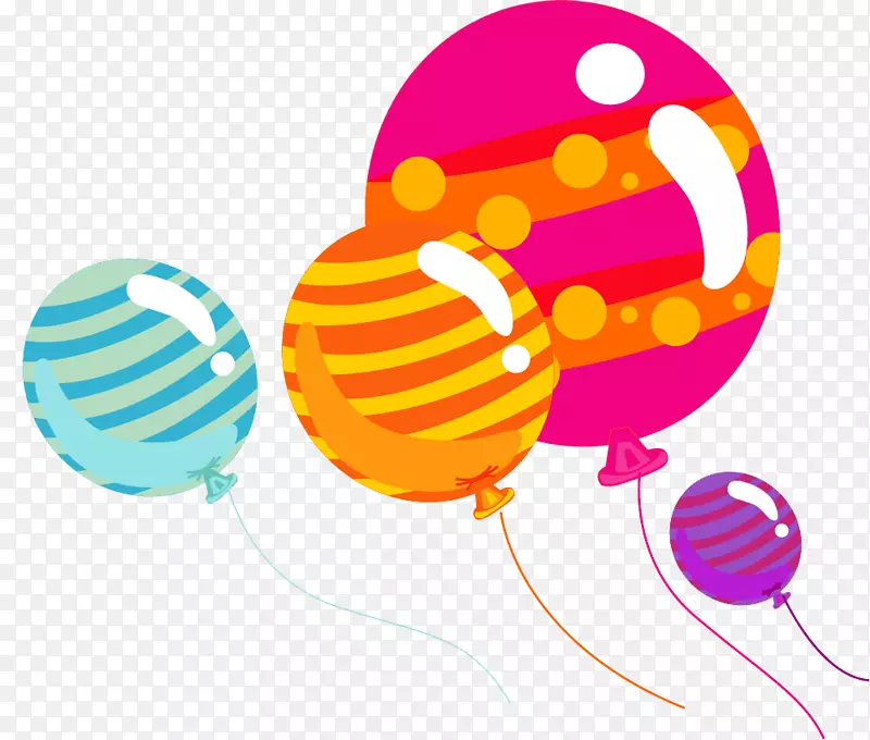 彩色气球免抠图案