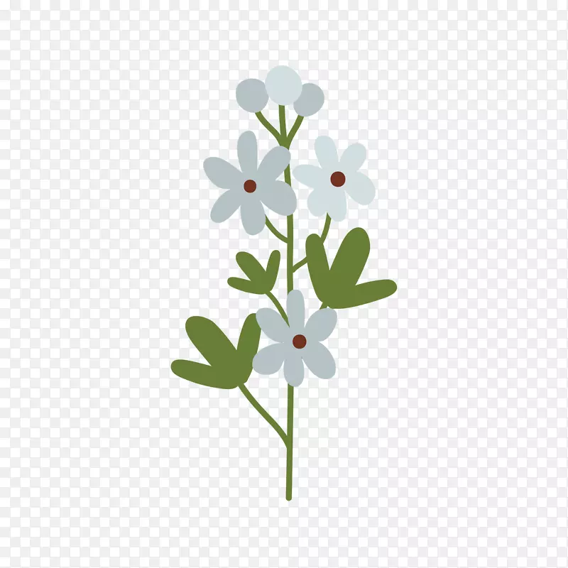 卡通小白花PNG下载
