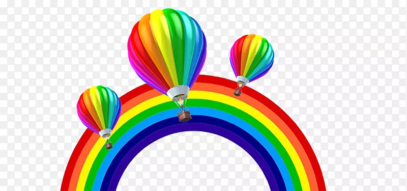多彩气球彩虹元素