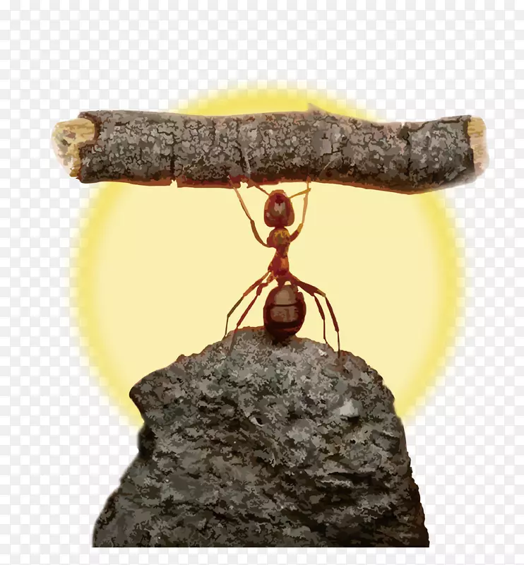 创意企业文化蚂蚁成功插画免抠