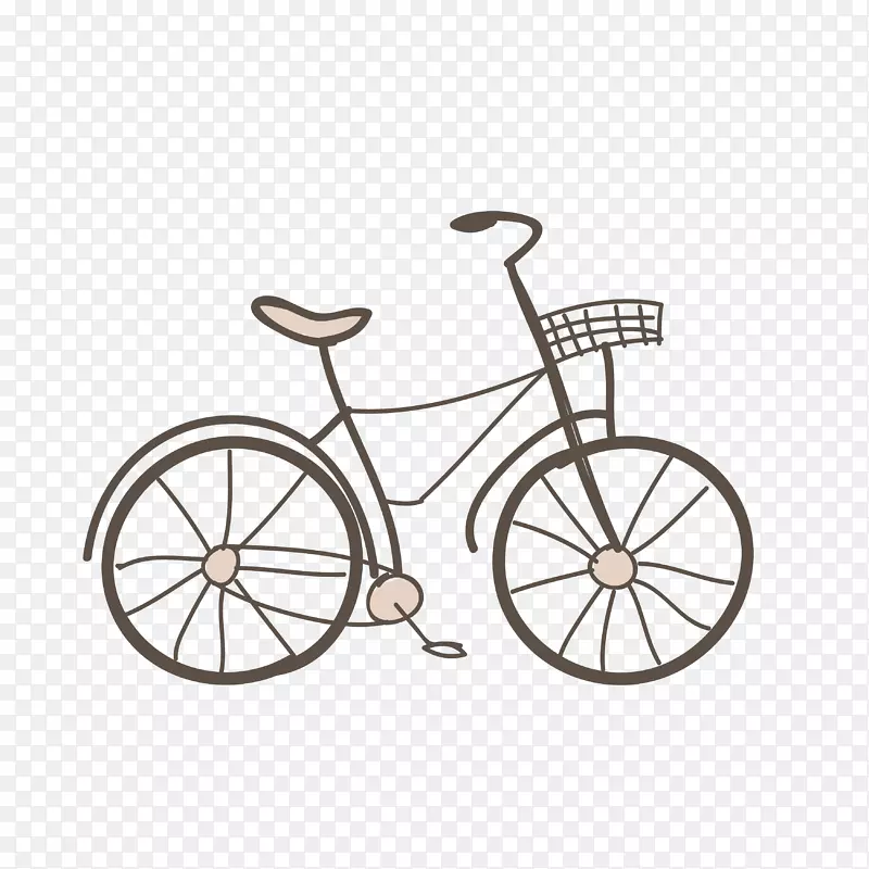 简绘自行车素材图案