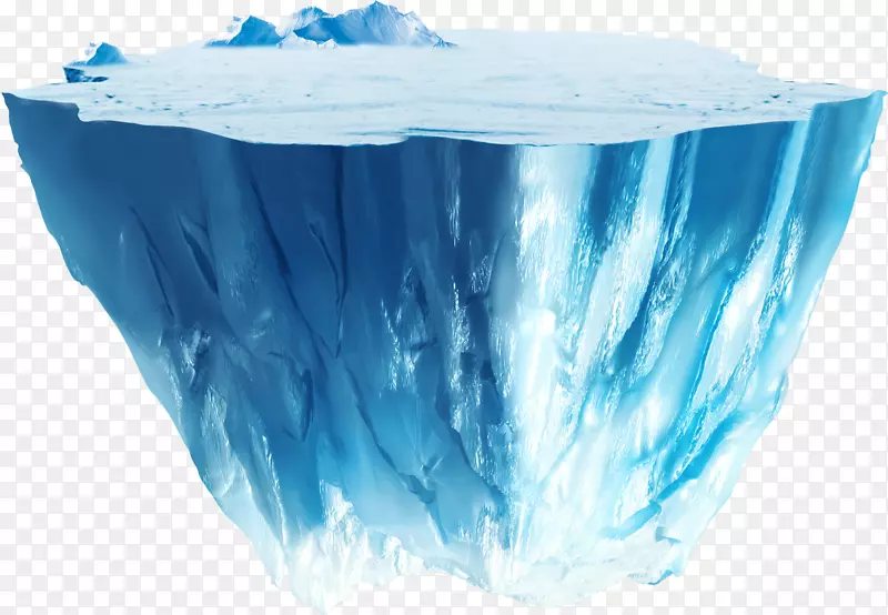 蓝色冰山冰块面