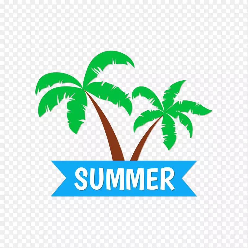 椰子树和夏季英文