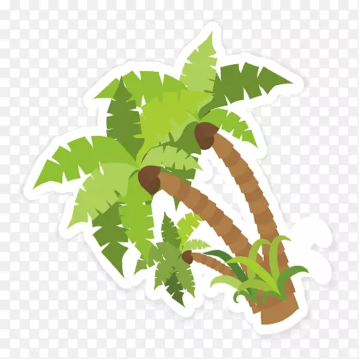 绿色植物椰子树元素
