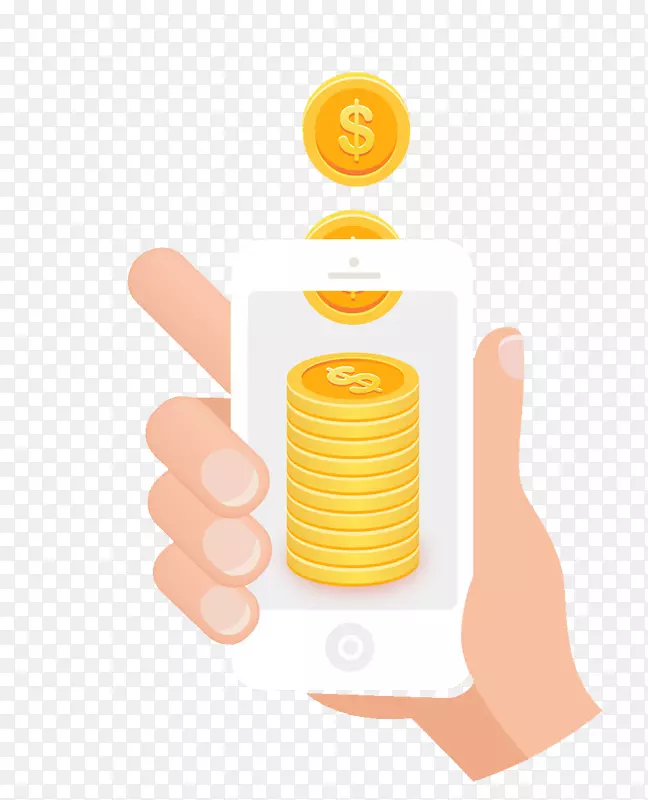 手机在手金钱便捷PNG