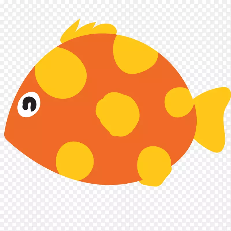 卡通斑点鱼类设计