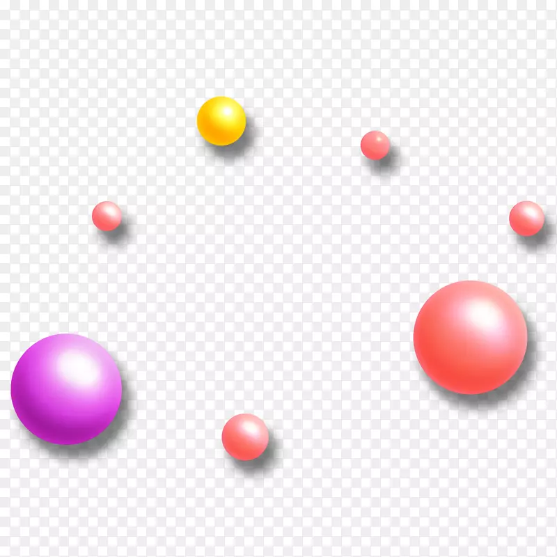 彩色圆球渐变元素