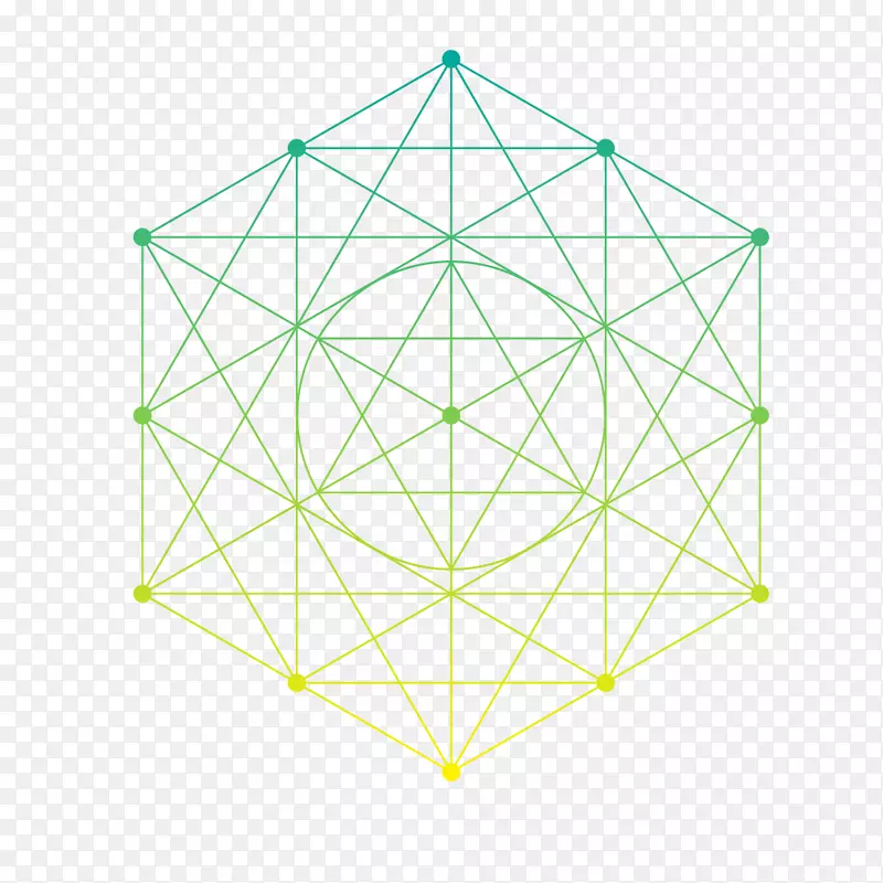 绿色黄色抽象线条几何流体渐变素