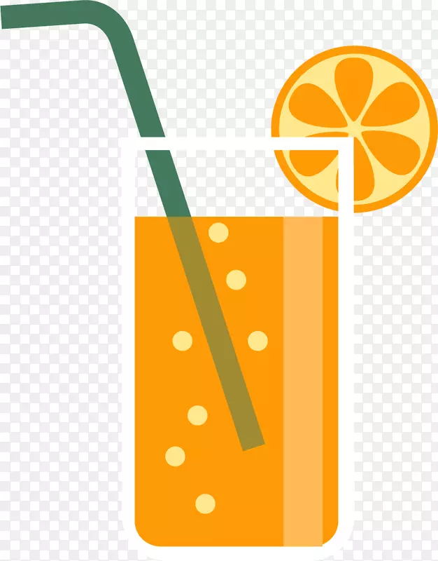 卡通橙汁装饰图案