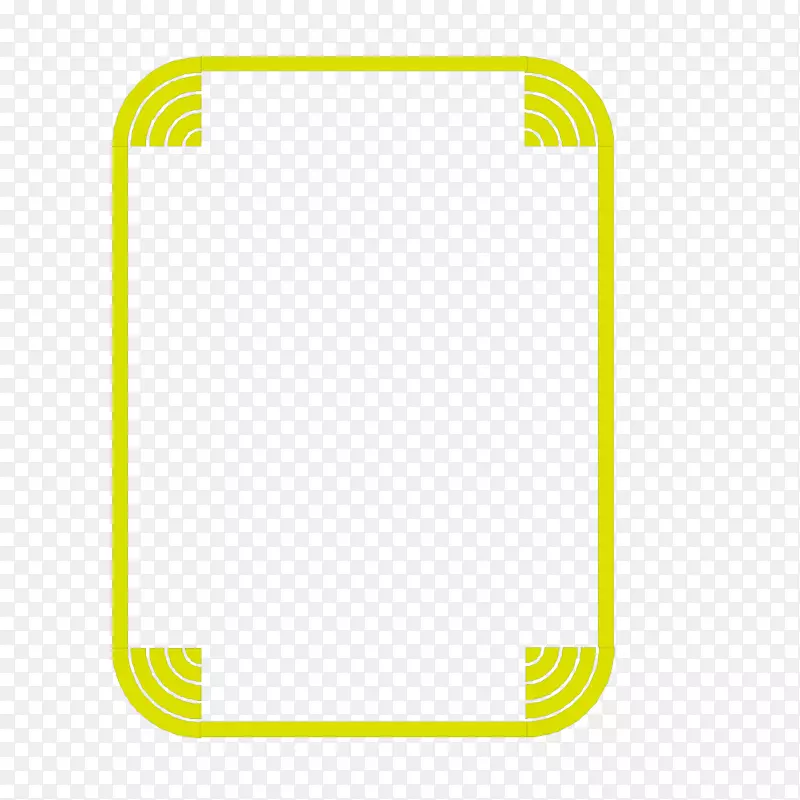矢量黄色圆角矩形竖边框