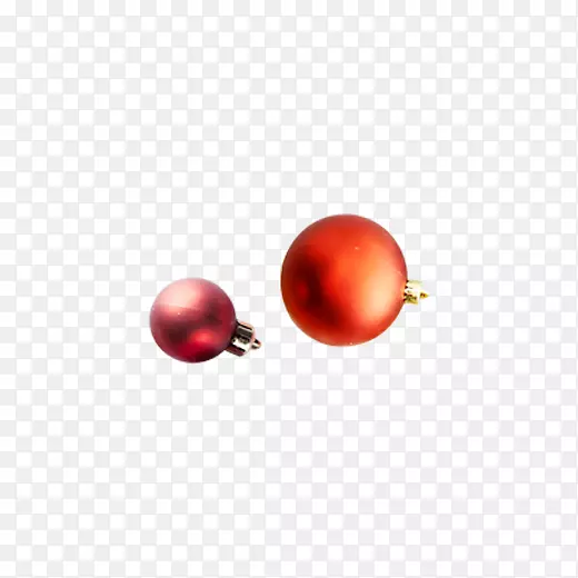 红色圣诞装饰圆球元素
