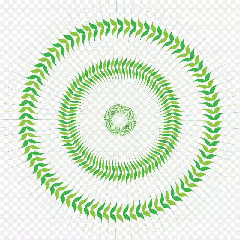 绿色手绘创意圆形