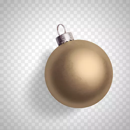 金色创意圣诞圆球元素