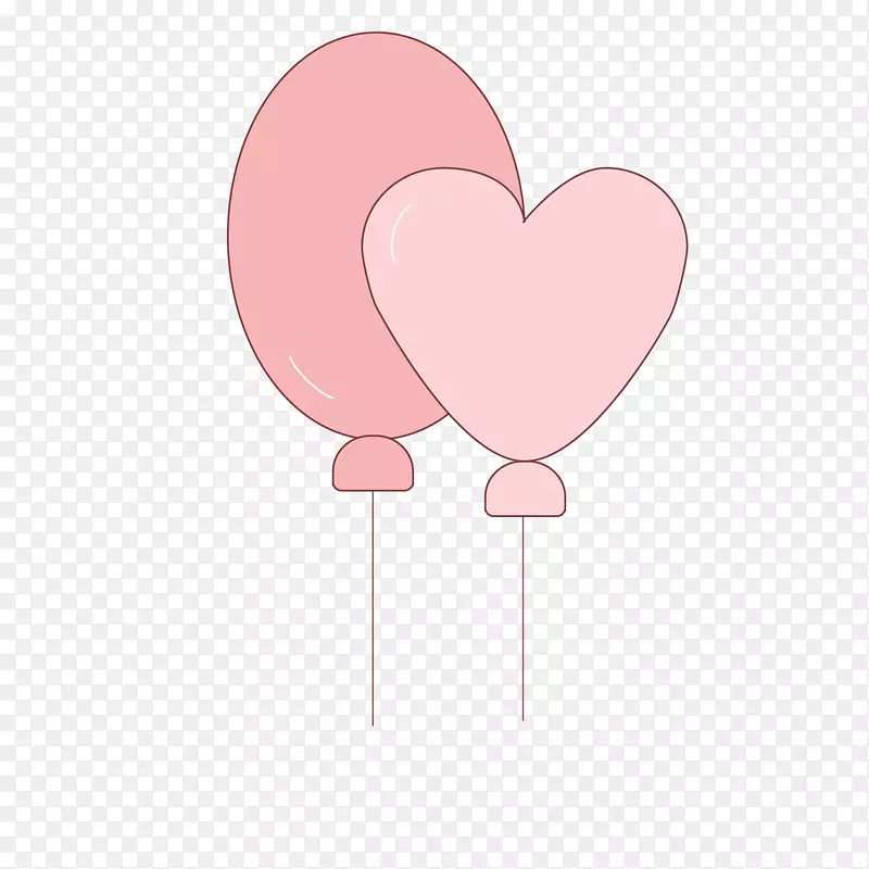 粉色的气球矢量图标