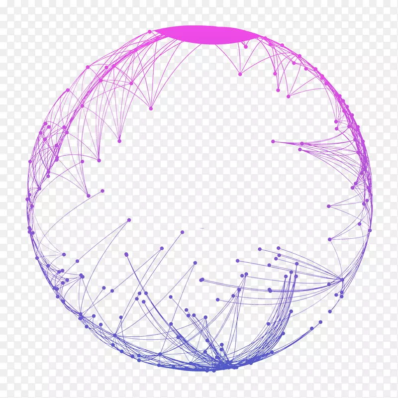 紫色渐变创意网格球体素材