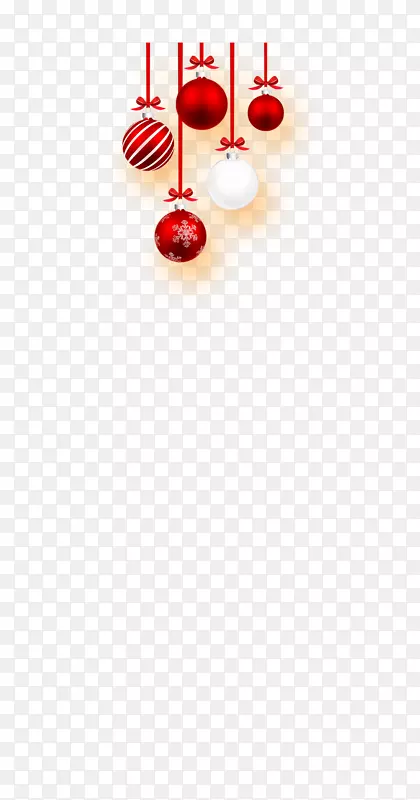 圣诞节红色圆球吊坠