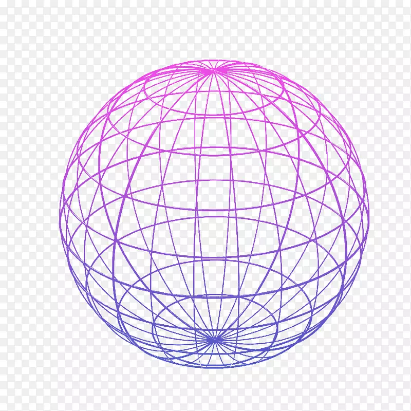 紫色蓝色渐变矢量网格球体素材