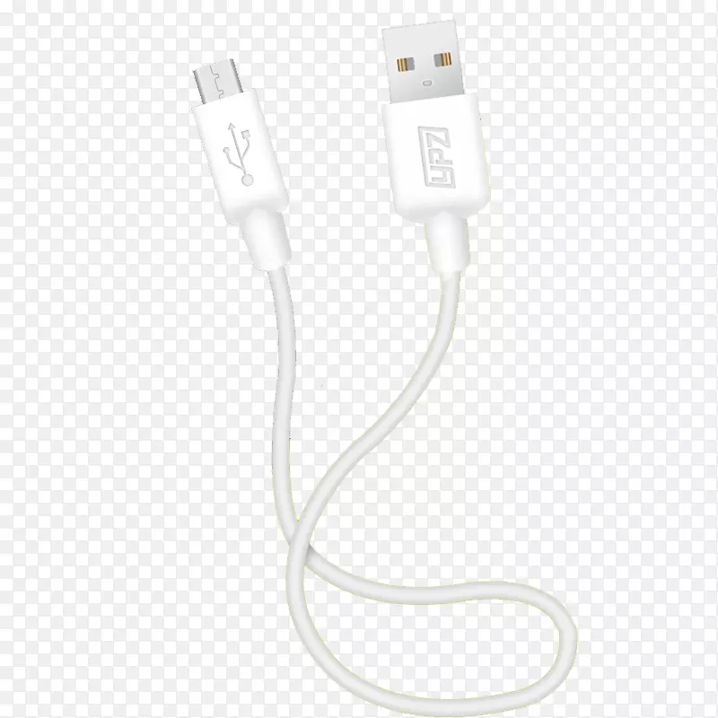白色短USB线
