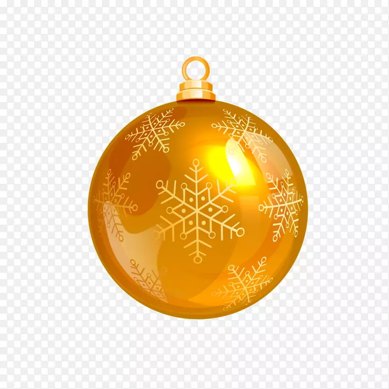 金色圆形圣诞节吊球