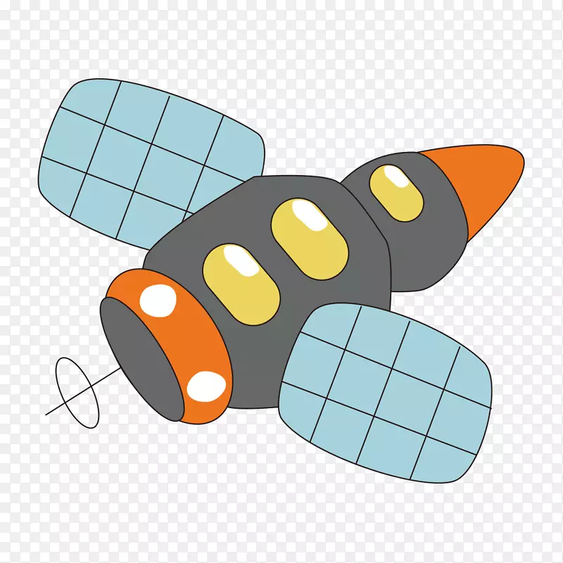 卫星国际空间站卡通矢量