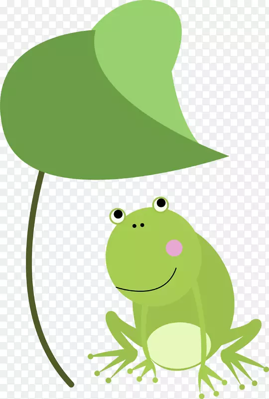 卡通青蛙动物装饰插画