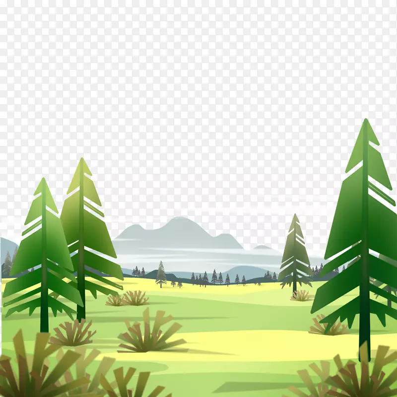 绿色的山林背景