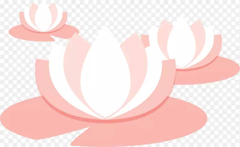 粉白色植物莲花形象