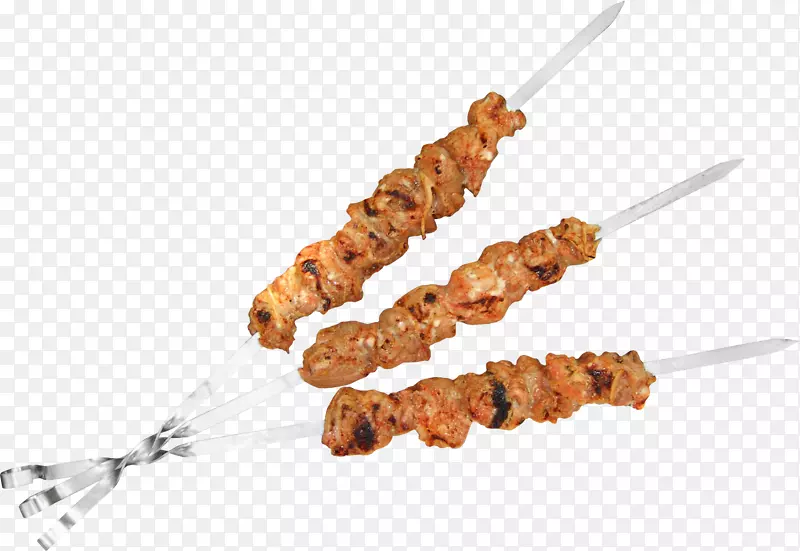 三串新疆羊肉串小吃烧烤美食